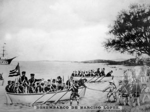 Narciso Lopez landar i Cardenas, 1850, 1920-talet av Unbekannt