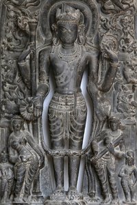 Indiens nationalmuseum, Delhi. Vishnu. Pala, 9-10-talet e.Kr. Östra Indien. Sten. Detalj. Indien. av Unbekannt
