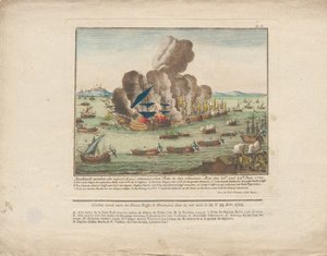 Sjöstrid mellan den ryska och ottomanska flottan i Svarta havet den 28 och 29 juni 1788, 1788. av Unbekannt