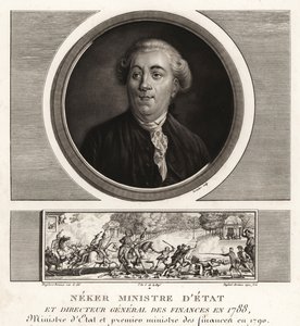 Neker eller Jacques Necker, statsminister och finansdirektör av Unbekannt