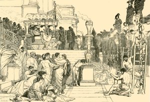 Neros facklor - Bränning av kristna i Rom, 1890. av Unbekannt