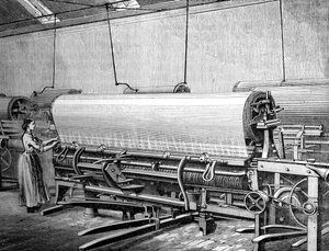 Nätvävstol i Stuartsfabriken, c1880 av Unbekannt