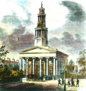 Nya St. Pancras-kyrkan, 1800-talet. av Unbekannt