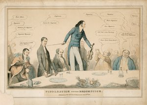 Niccolo Paganini - karikatyr av Unbekannt