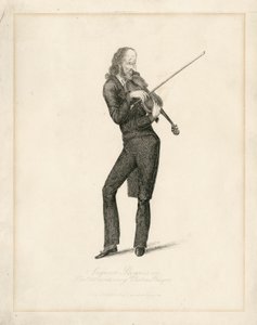 Niccolo Paganini - porträtt av Unbekannt