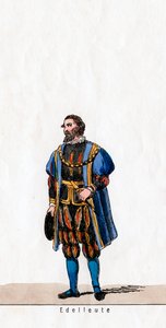 Adelsman, kostymdesign för Shakespeares pjäs, Henry VIII, 1800-talet av Unbekannt