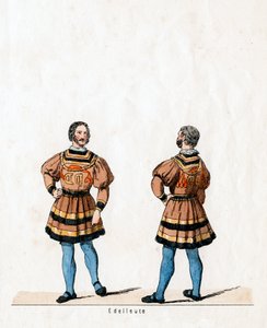 Adelsman, kostymdesign för Shakespeares pjäs, Henry VIII, 1800-talet av Unbekannt