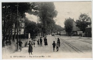 Normandie, Calvados (14), Ouistreham: utsikt över gatan Luc sur Mer i Riva Bella (Riva-Bella) - Vykort sent 1800-tal - början av 1900-talet av Unbekannt