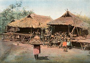 Nya Guinea. Karapuna. Ursprungsby, Papua Nya Guinea. Karapuna. Native Village, 1900. av Unbekannt