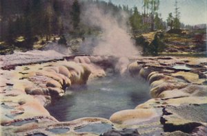 Oblong Geyser, Yellowstone Park, 1916 av Unbekannt