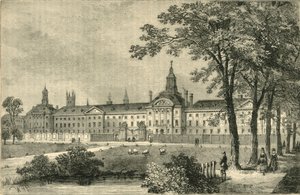 Old Bethlehem Hospital, Moorfields omkring 1750, c1872. av Unbekannt