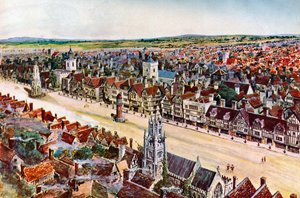 Gammal Cheapside, ca 1580, c1900-1920 av Unbekannt