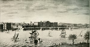 Gamla Fort William, från floden, 1754, 1925. av Unbekannt