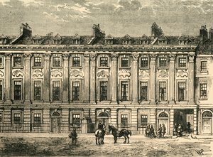 Gamla hus på Great Queen Street, South Side, 1850, 1881. av Unbekannt