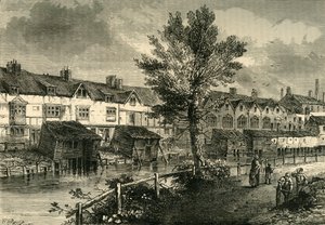 Gamla hus på London Street, Dockhead, omkring 1810, c1878. av Unbekannt
