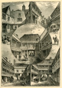 Gamla värdshus i Southwark, c1878. av Unbekannt