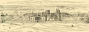 Gammal utsikt över Greenwich Palace. Efter Hollar., c1878. av Unbekannt