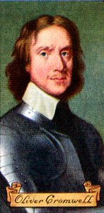 Oliver Cromwell, hämtat från en serie cigarettkort, 1935 av Unbekannt