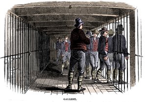 Ombord på en fängelsehulk, 1848 av Unbekannt