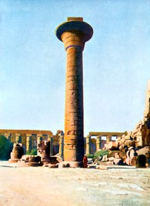 En av kung Taharqas kolumner, Karnak, Egypten, 1900-talet av Unbekannt
