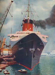 Ett av världens stora fartyg. Det franska linjefartyget Normandie, 1937 av Unbekannt