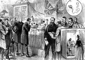 Öppnande av den anglo-franska telefonlinjen, 1891 av Unbekannt