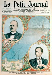 Öppnande av trådlös telegraflänk mellan Paris och Casablanca, 1907 av Unbekannt