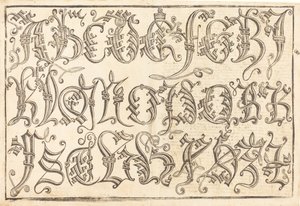 Ornamentalfabet, 14801490. av Unbekannt