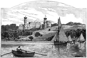 Osborne House från Solent, East Cowes, Isle of Wight, 1900 av Unbekannt