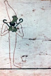 Osiris dödsguden, detaljsarkofag av Lady of Madja, 18:e dynastin av Unbekannt