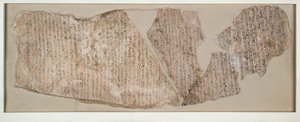 Ostracon, inskrivet i hieratisk, XIX:e dynastin c1292 f.Kr. - c1190 f.Kr. av Unbekannt