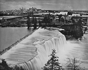 Ottawa, Kanada, från Rideau Falls, c1897. av Unbekannt