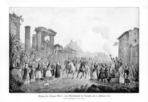 Otto I, kung av Grekland, landsteg i Nauplia, 6 februari 1833 1900 av Unbekannt