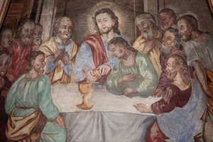 Our Lady of Assumption kyrka. Den sista måltiden Cordon Frankrike av Unbekannt