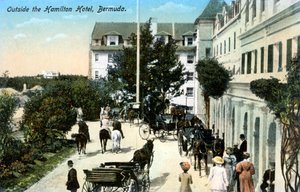 Utanför Hamilton Hotel, Bermuda, c1900-talet av Unbekannt