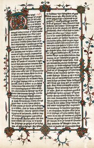 Sida från Wycliffes översättning av Bibeln till engelska, c1400 av Unbekannt