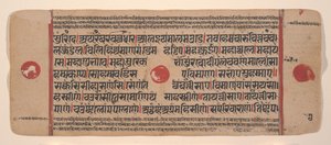 Sida från en Dispersed Kalpa Sutra Jain Book of Rituals, 1400-talet. av Unbekannt