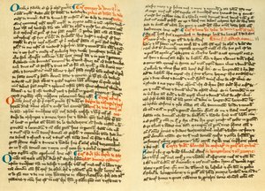 Sidor från kartulären för Osney Abbey, c1275 1886 av Unbekannt