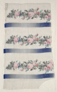 Målad Organdy Strip, mitten av 1800-talet. av Unbekannt