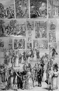 Måleriutställning, Louvren, Paris, 1737 1882-1884 av Unbekannt