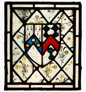 Panel med Heraldic Shield of Johnson, brittisk, ca. 1500. av Unbekannt