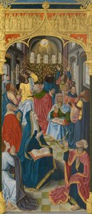 Paneler från högaltaret i Charterhouse of Saint-Honoré, Thuison-les-Abbeville: Pingst... av Unbekannt