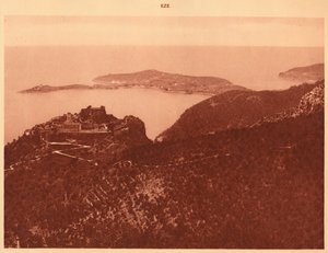 Panorama och Cap Ferrat sett från Grande Corniche, Eze, 1930. av Unbekannt