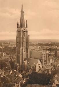 Panorama och kyrkan Notre-Dame, c1928 av Unbekannt