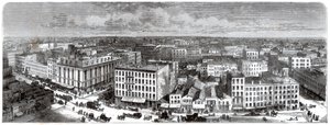 Panorama över Chicago från toppen av stadshuset, USA, 1871 av Unbekannt