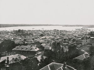 Panoramautsikt från kullarna, Auckland, Nya Zeeland, 1895. av Unbekannt