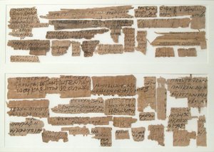 Papyrifragment, koptiska, 700-talet. av Unbekannt