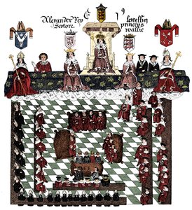 Edward I:s parlament, 1200-talet, c1905 av Unbekannt