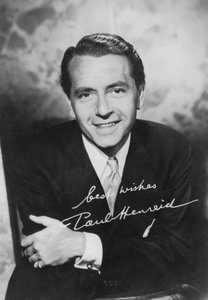 Paul Henreid 1908-1992, österrikisk född amerikansk skådespelare och regissör, c1940-talet av Unbekannt