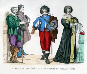 Bönder, en gentleman och en dam, 1635 1882-1884 av Unbekannt